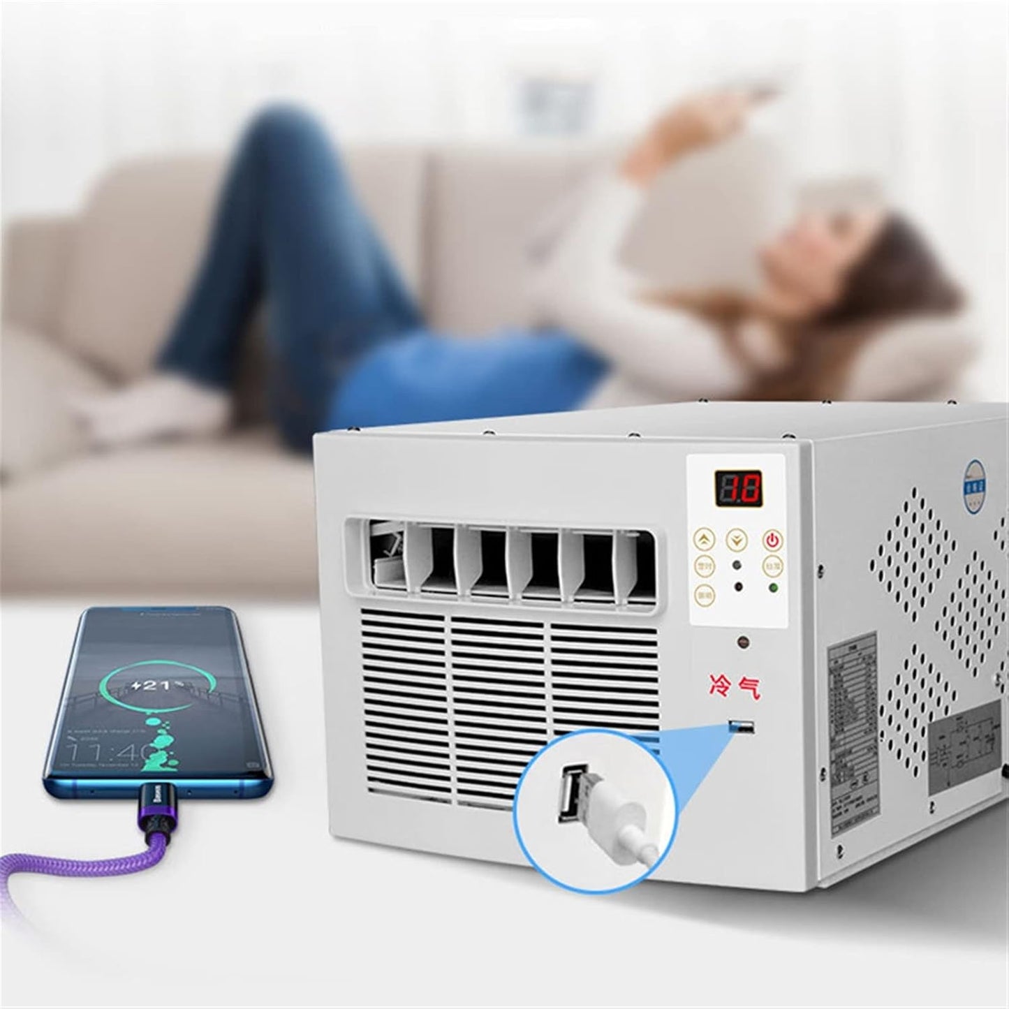 GENERIC Climatiseur Mobile DieffematicKTY, Petit Climatiseur, Mini-réfrigérateur De Bureau, Mini-réfrigérateur Pour Animaux De Compagnie