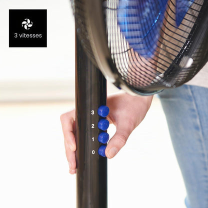  Taurus Boreal 16C Elegance - Ventilateur Sur Pied 40W, Hauteur Jusqu'à 130cm, 5 Lames, Diamètre 40cm, 3 Vitesses, Système D'oscillation Et D'inclinaison, Poignée De Transport, Base Ronde, Silencieux