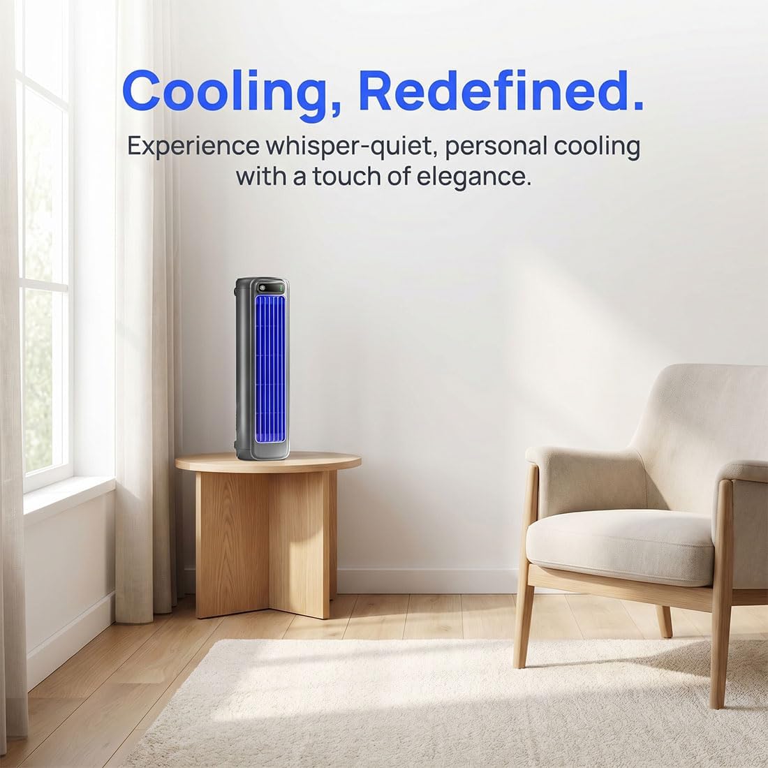  Jiuberry Cooling Ace, Climatiseur Portable Epicooler, Climatiseur Portable Quiet Cooling Ace à 3 Vitesses, Chargement USB-C, Gain De Place Mural, Pour Une Utilisation Intérieure Dans (D)
