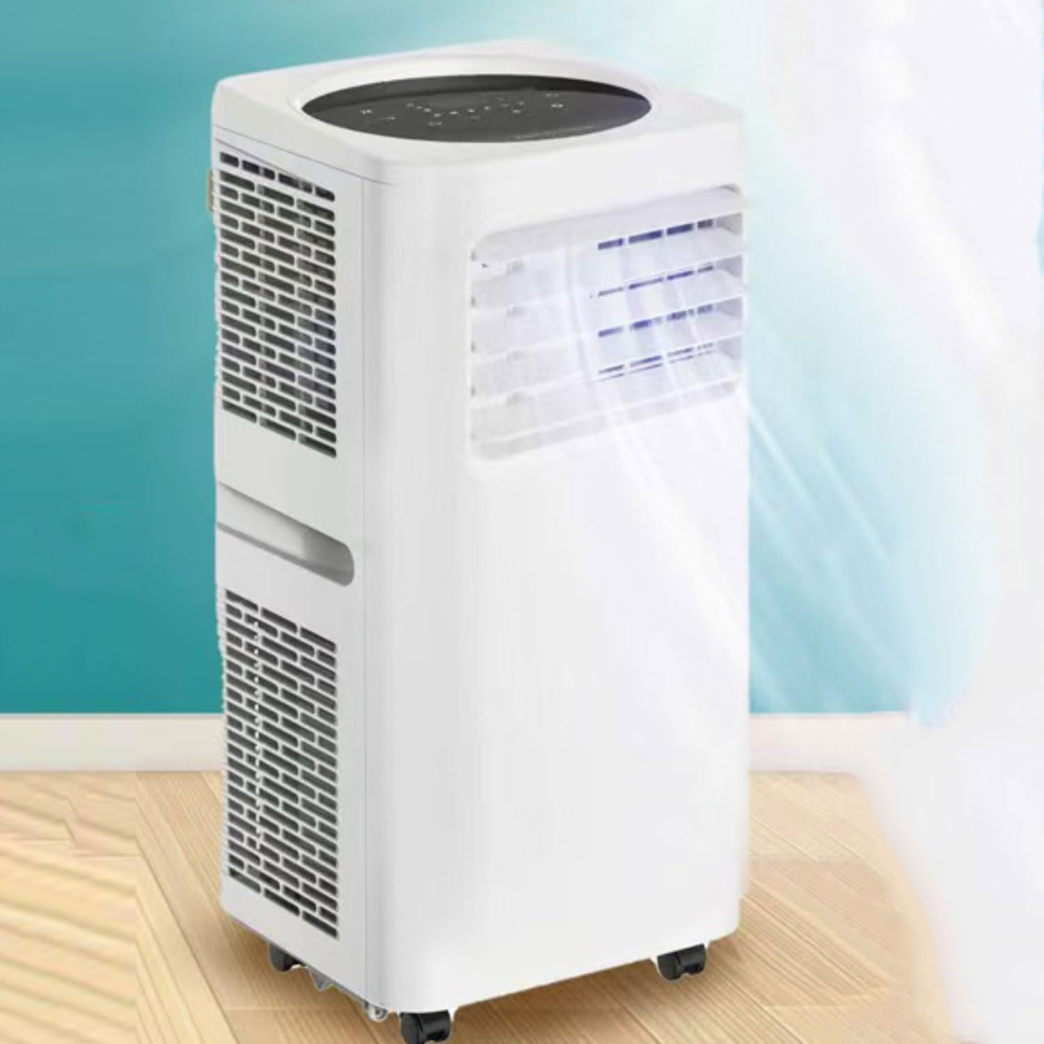  Climatiseur Portable Intelligent Silencieux, Déshumidificateur Intégré Et Modes De Ventilateur Pour Les Chambres Jusqu'à 350 Pieds Carrés, Télécommande, Minuterie 24H, Kit D'installation