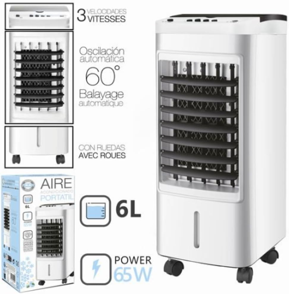  Refroidisseur D'air 3 Vitesses 65 W 6 Litres