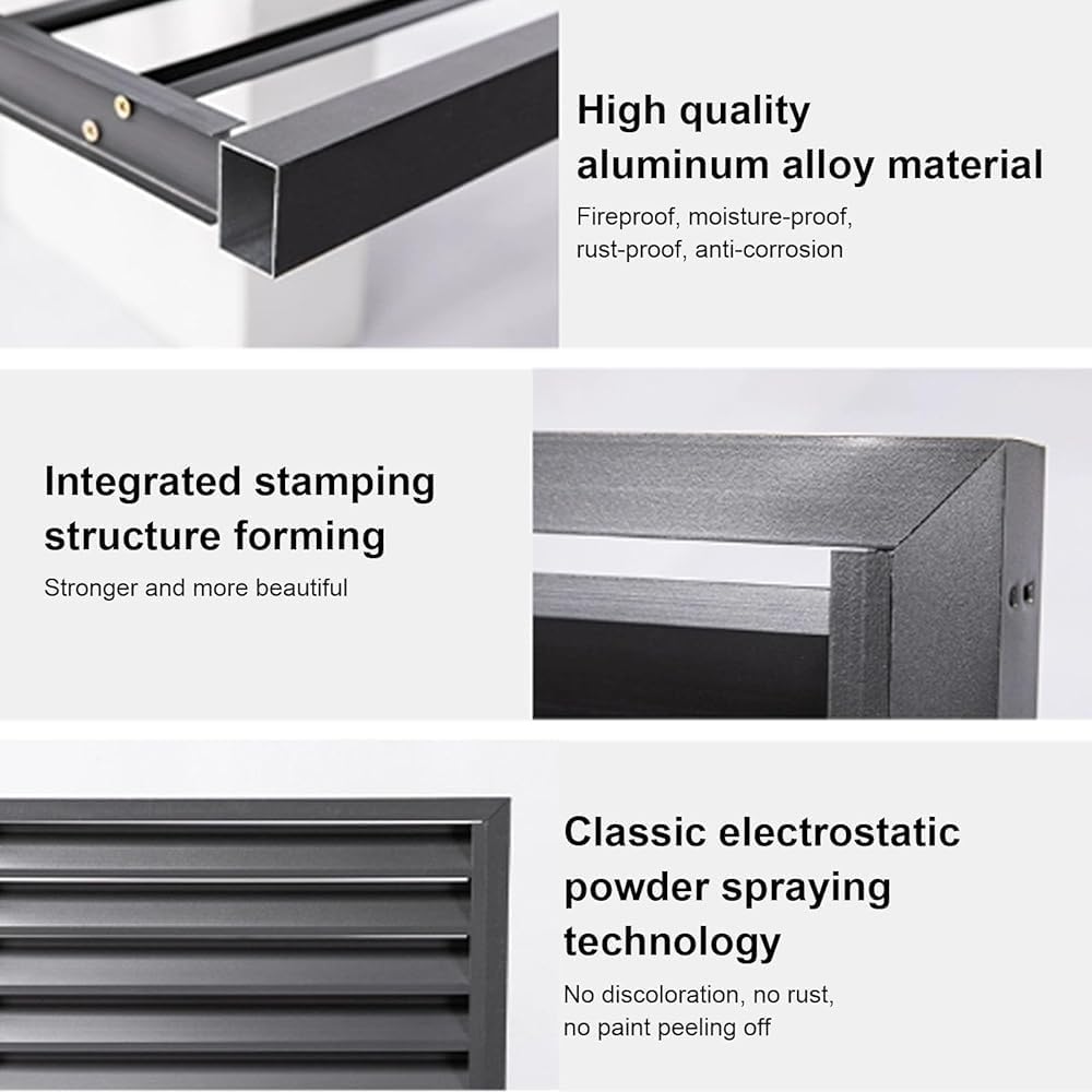 GENERIC Housse Antivol En Alliage D'aluminium Pour Climatiseur Avec Volet Supérieur, Protection Durable Pour Unité Extérieure Résistante Aux Intempéries Et Blindage Sécurisé Pour Systèmes CVC