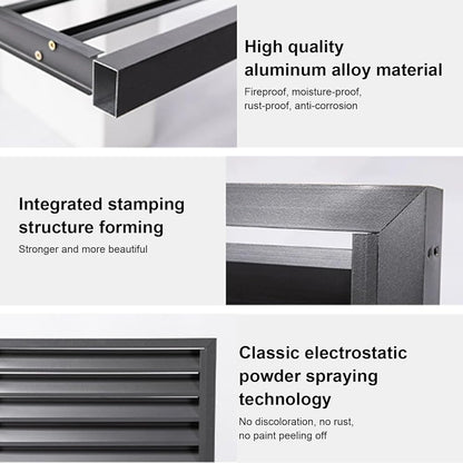 GENERIC Housse Antivol En Alliage D'aluminium Pour Climatiseur Avec Volet Extérieur Ionique Résistant Aux Intempéries Et Bouclier Sécurisé Pour Unités CVC