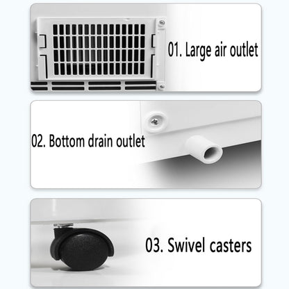 GENERIC Unité De Climatisation Portable 8500 BTU, Déshumidificateur Cool Et Ventilateur Pour Les Chambres Jusqu'à 350 Pieds Carrés, 120 Flux D'air Grand Angle, Télécommande, Minuterie 24H Avec Kit D'installat