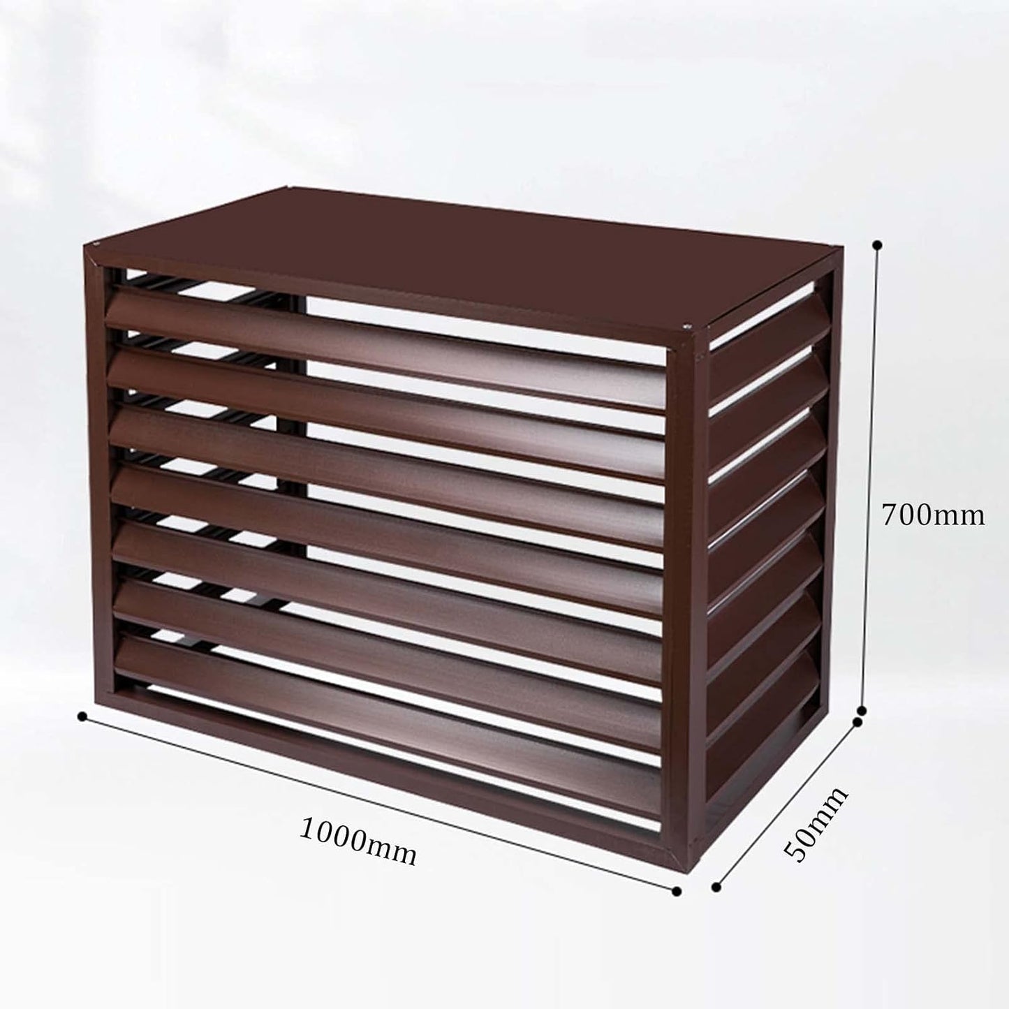 GENERIC Housse En Aluminium Pour Climatiseur – Bouclier Décoratif Résistant Aux Intempéries Pour Unités Centrales Climatisées Extérieures, Boîtier Autonome Pour Poubelles Ou Appareils CVC