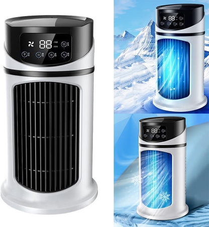  Ventilateur De Climatiseur Portable USB Avec Humidificateur, Contrôle D'écran Tactile à 6 Niveaux, Fonctionnement Silencieux, Réservoir D'eau De 300 Ml Pour Refroidir Et Hydrater L'air