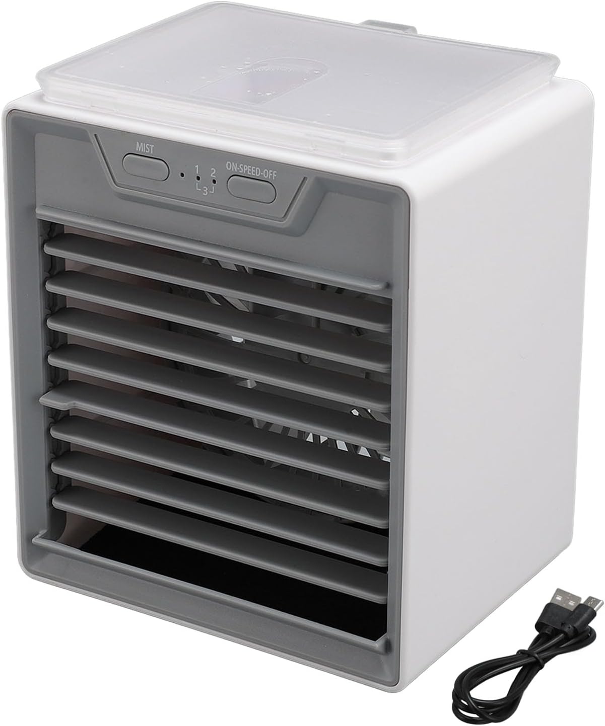  Jectse REFROIDISSEUR D'AIRS PAR ÉVAPORATION, Ventilarice De RefroidIlement Portable Avec Atomiseur à Ultrasons, Mode Brise, 2 Niveaux De Brume, 3 Visses De Ventilateur, Minuterie Et
