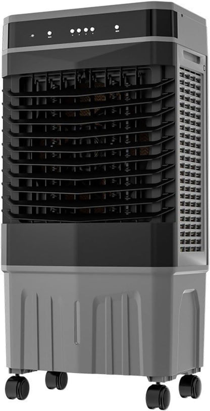 GENERIC Refroidisseur D'air évaporatif Portable Avec 4 Packs De Glace Et Grand Réservoir, 120 Ventilateur Oscillant Automatique, 3 Vitesses, Mode De Sommeil Silencieux Pour Le Garage De Bureau De Chambre