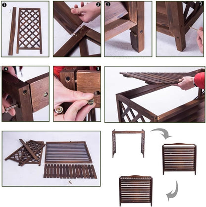 GENERIC Housse De Protection Pour Climatiseur En Bois - Résistante Aux Intempéries - Pour Décoration De Jardin