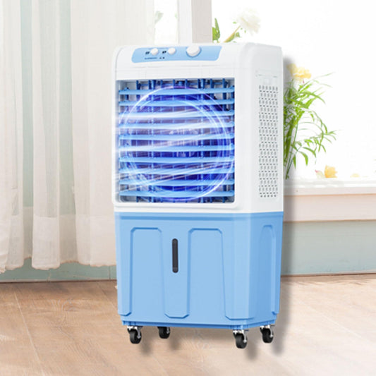  Refroidisseur D'air Par évaporation Avec Grand Réservoir D'eau, Climatiseur Portable Avec Bloc Réfrigérant, Oscillation à 120°, 3 Vitesses, Sans Tuyau, Pour Garage, Jardi