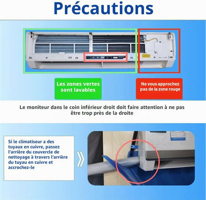  Kits De Nettoyage Pour Climatiseur Split étanche, Sac De Service Pour Climatiseur Mural - Couverture De Nettoyage Anti-poussière Pour Climatiseurs Suspendus De 1~1,5P