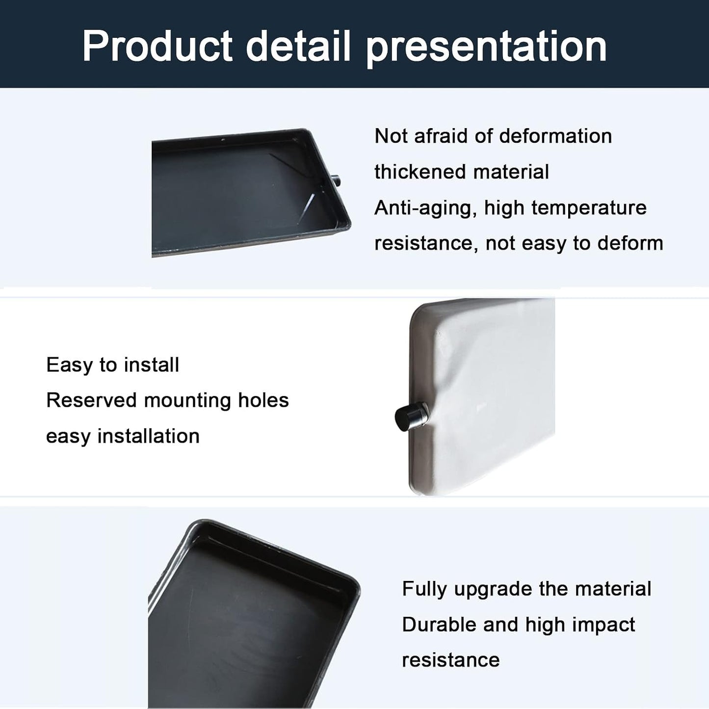 GENERIC Plateau D'égouttement Pour Climatiseur – Empêche Les Débordements – Installation Facile Pour Les Unités AC Et Accessoire Essentiel Fiable Pour Les Systèmes De Refroidissement Domestiques