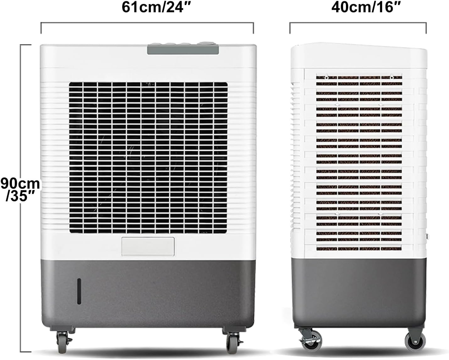  Refroidisseur D'air Par évaporation, Refroidisseur D'eau Industriel Portable Pour Marais, Réservoir D'eau De 10,5 Gallons, 3 Vitesses, Pour Maison, Garage Et Terrasse