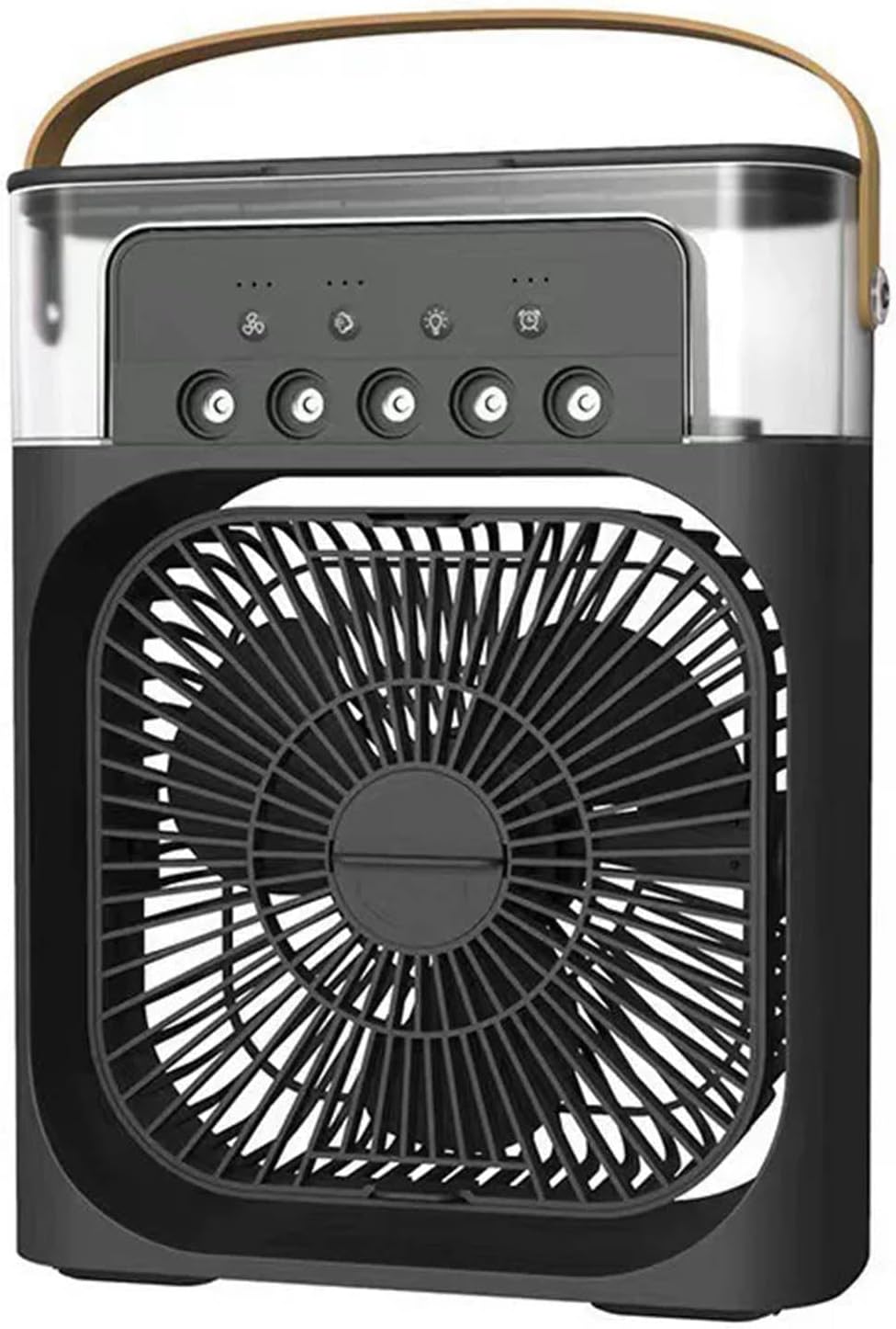 GENERIC Ventilateur Portable 3 En 1 Avec Lumière LED, 3 Vitesses, Brume, Alimenté Par USB, Refroidisseur D'air Par évaporation Pour La Maison, Le Bureau, L'extérieur