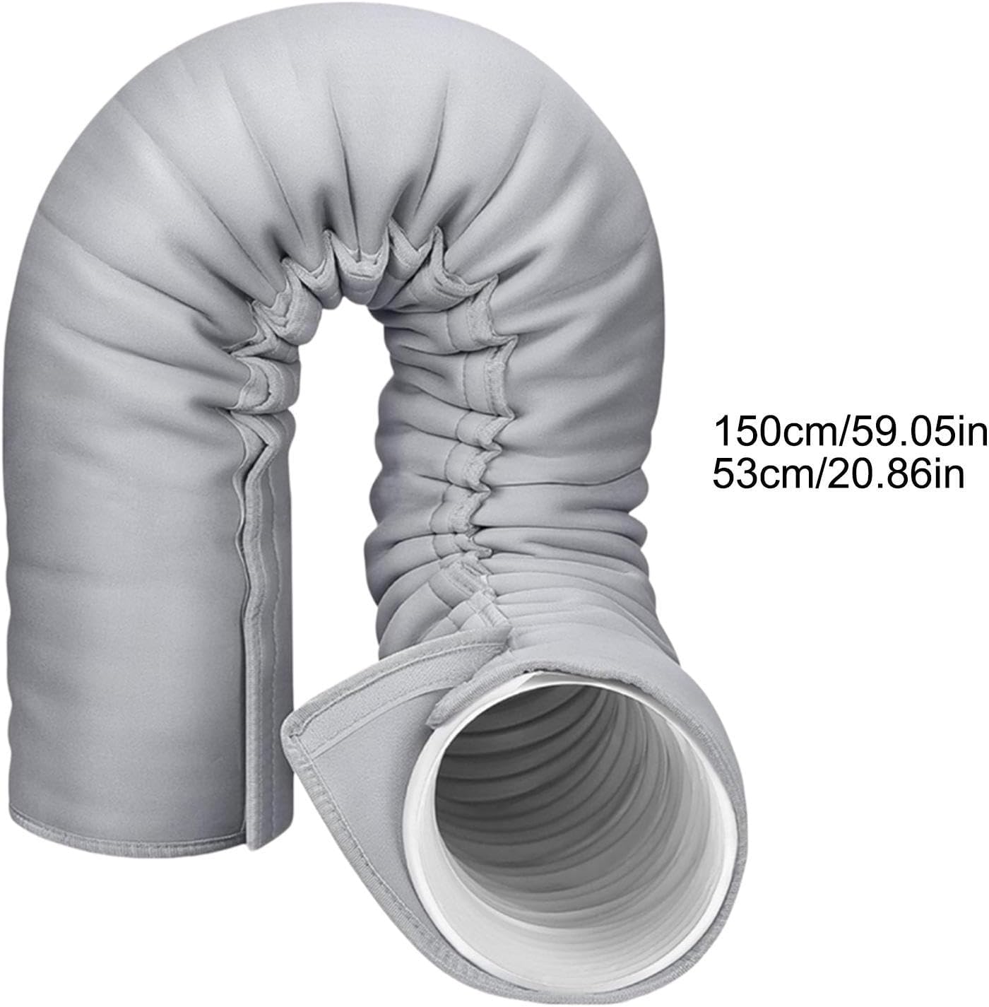  150 CM Manchon Isolant Tuyau Thermique Pour Climatisation Mobile | Manchon Isolant Pour Gaine De Climatiseur Mobile, Gaine Isolante Conduit De Climatisation Mobile, - 3 Sangles, Pour 12,7/15CM