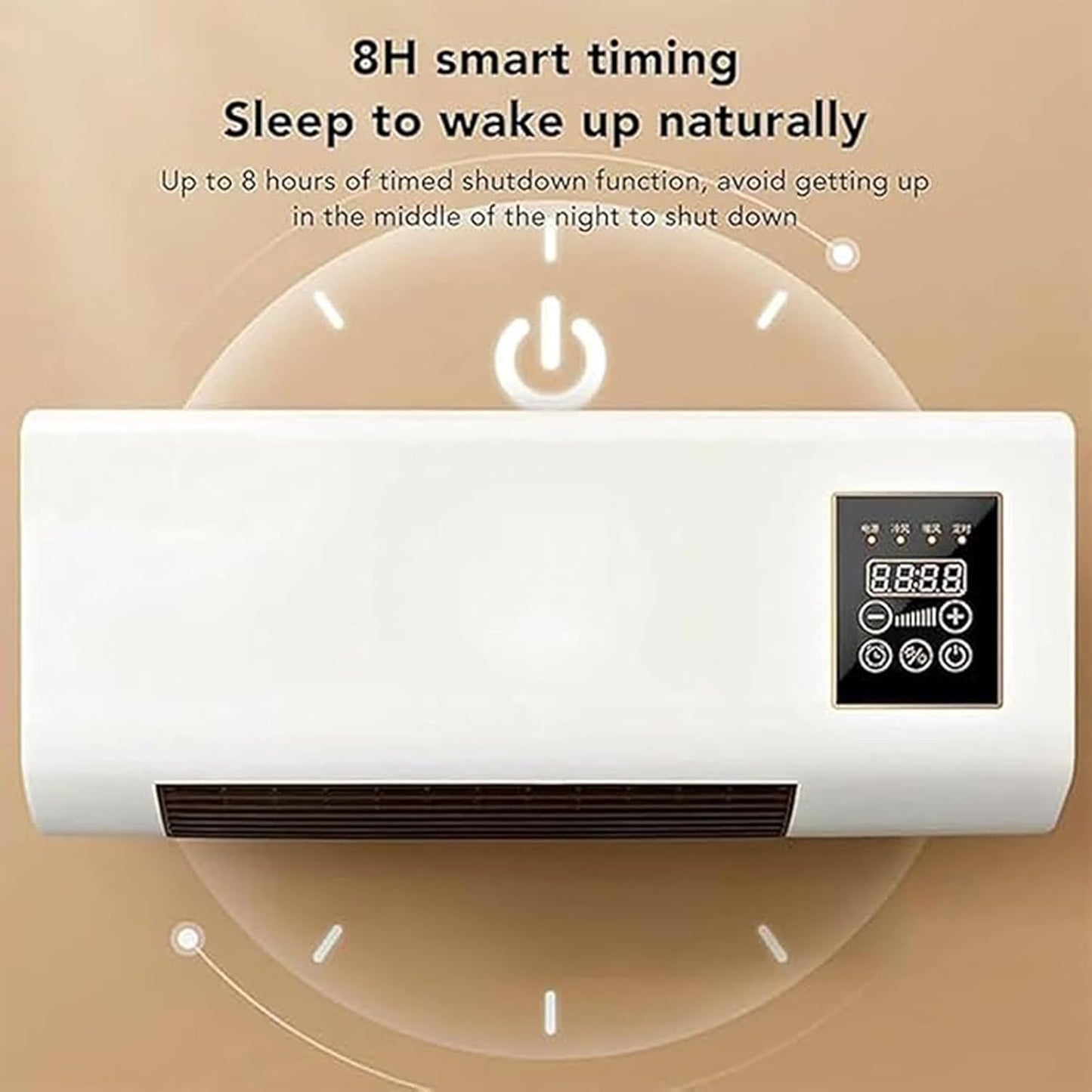  Climatisation Portable, Montage Mural 2 En 1, Air Mobile, électrique, Super Silencieux, Mini Système De Vent Naturel/Chauffage Split Avec Télécommande, Sans Canal, Pour Le Bureau à Domicile