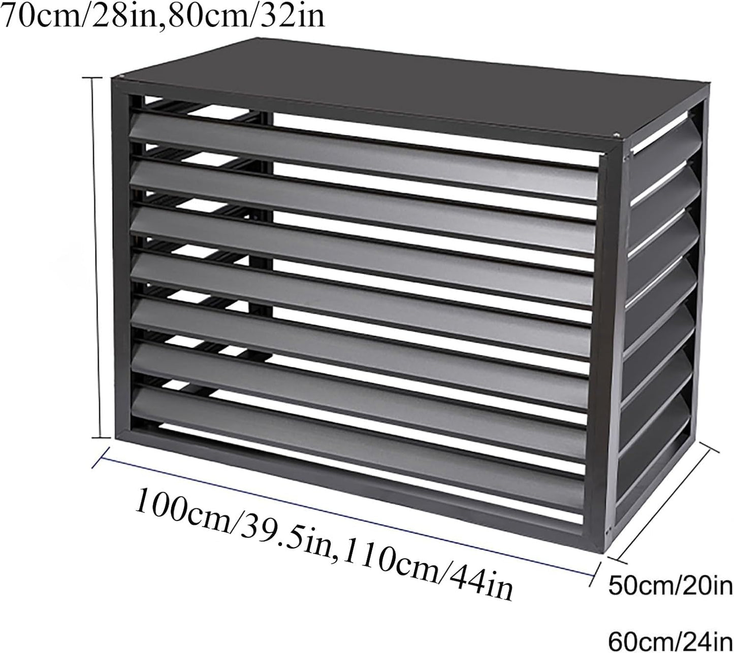 GENERIC Housse De Protection En Aluminium Pour Climatiseur Et Pompe à Chaleur - Condensateur Extérieur - Protection De Radiateur - Résistante Aux Intempéries - Pour Unités Extérieures (marron)