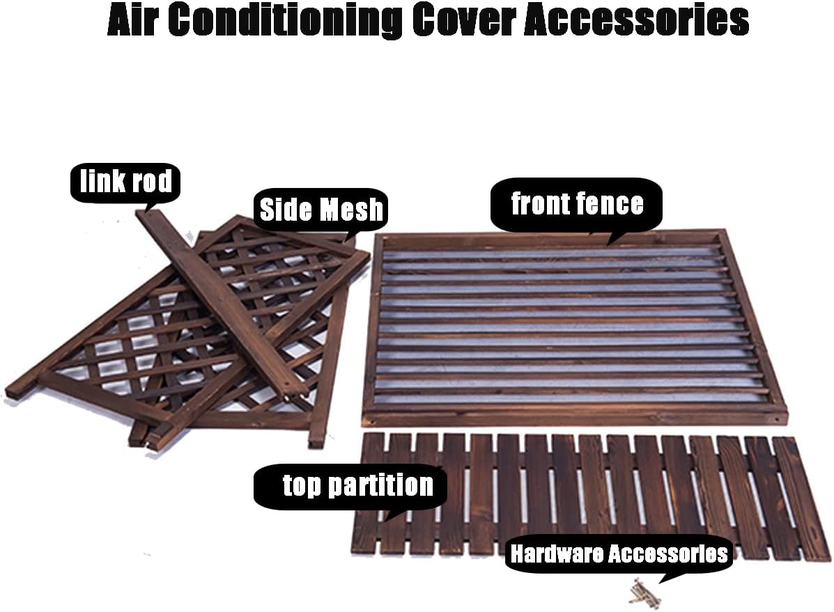  Housse En Bois Pour Climatiseur - Volets Décoratifs Et Grilles De Protection - Clôture Extérieure Pour Climatisation Et Support De Fleurs - Élégant Support AC (taille : 105 X 47 X 80 Cm)
