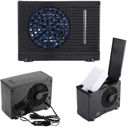  Climatiseur De Pas-air Portable Universal Portable Climating 24V Conditionneur De Refroidissement Eau Ventilateur D'air évaporatif Pour Les Camions Automobiles à La Maison (Noir)