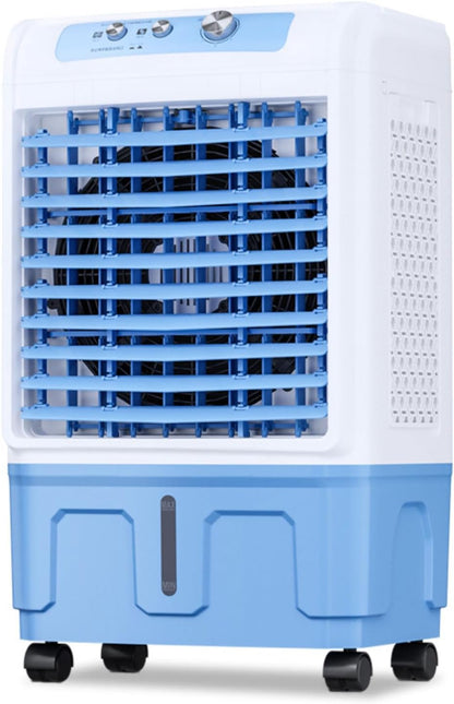 GENERIC Refroidisseur Par évaporation Portable, Ventilateur De Climatiseur à 3 Vitesses Avec Blocs De Glace, Oscillation à 120°, Silencieux, 36 DB, Design Mobile Pour Chambre, Bureau Et Utilisation à La