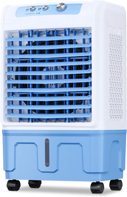 GENERIC Refroidisseur Par évaporation Portable, Ventilateur De Climatiseur à 3 Vitesses Avec Blocs De Glace, Oscillation à 120°, Silencieux, 36 DB, Design Mobile Pour Chambre, Bureau Et Utilisation à La