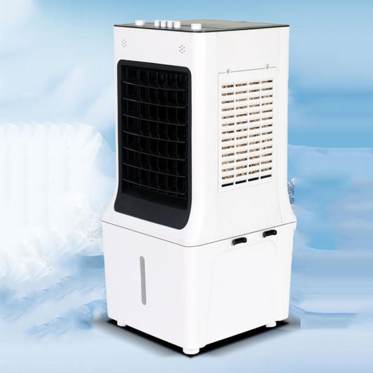 GENERIC Refroidisseur évaporatif Portable Avec Réservoir De 12L, Humidificateur Silencieux Avec 60° Pivotant, Climatisation à économie D'énergie Pour Chambres Et Bureau, Refroidissement Sans Tube