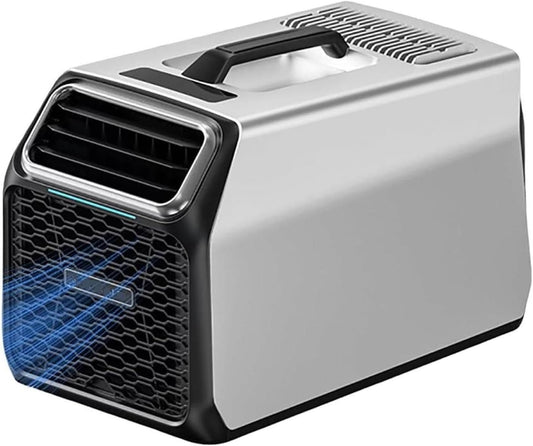  Climatiseur Mobile Pour Maison Camping-Car, Tente Et Atelier Silver-220V | Auto-évaporation Et Tuyau De Drainage Inclus Pour Réduire Les Vidanges En Climat Chaud Ou Humide.