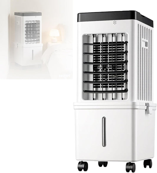  Climatiseur Portable Avec TéLéCommande, RafraîChisseur D'air, Climatiseur éVaporatif Oscillant Silencieux Sans Tuyau, Pour Chambre, IntéRieur, ExtéRieur, Bureau, Etc