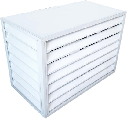 GENERIC Housse Décorative En Aluminium Pour Climatiseur - Clôture De Pompe à Chaleur Extérieure - Protection élégante - Résistante Aux Intempéries