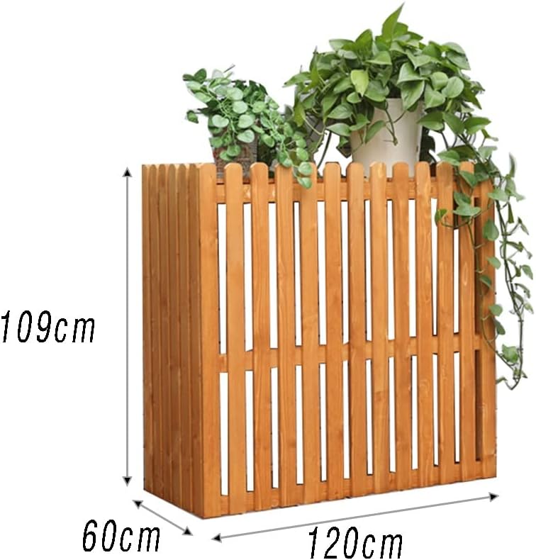 GENERIC Housse De Protection En Bois Pour Climatiseurs - 120 X 60 X 109 Cm - Bleu - Résistant Aux Intempéries - Élégant - Protection Extérieure - Pour Unités De Climatisation