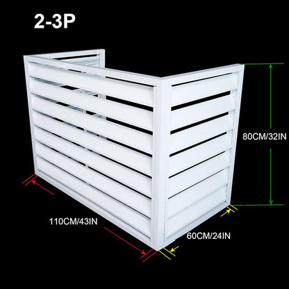 GENERIC Housse De Protection En Alliage D'aluminium Pour Climatiseur – Fenêtre Extérieure/intérieure – Clôture Contre La Pluie Pour Dissimulation – Protection Contre Les Intempéries – Couleur Blanche