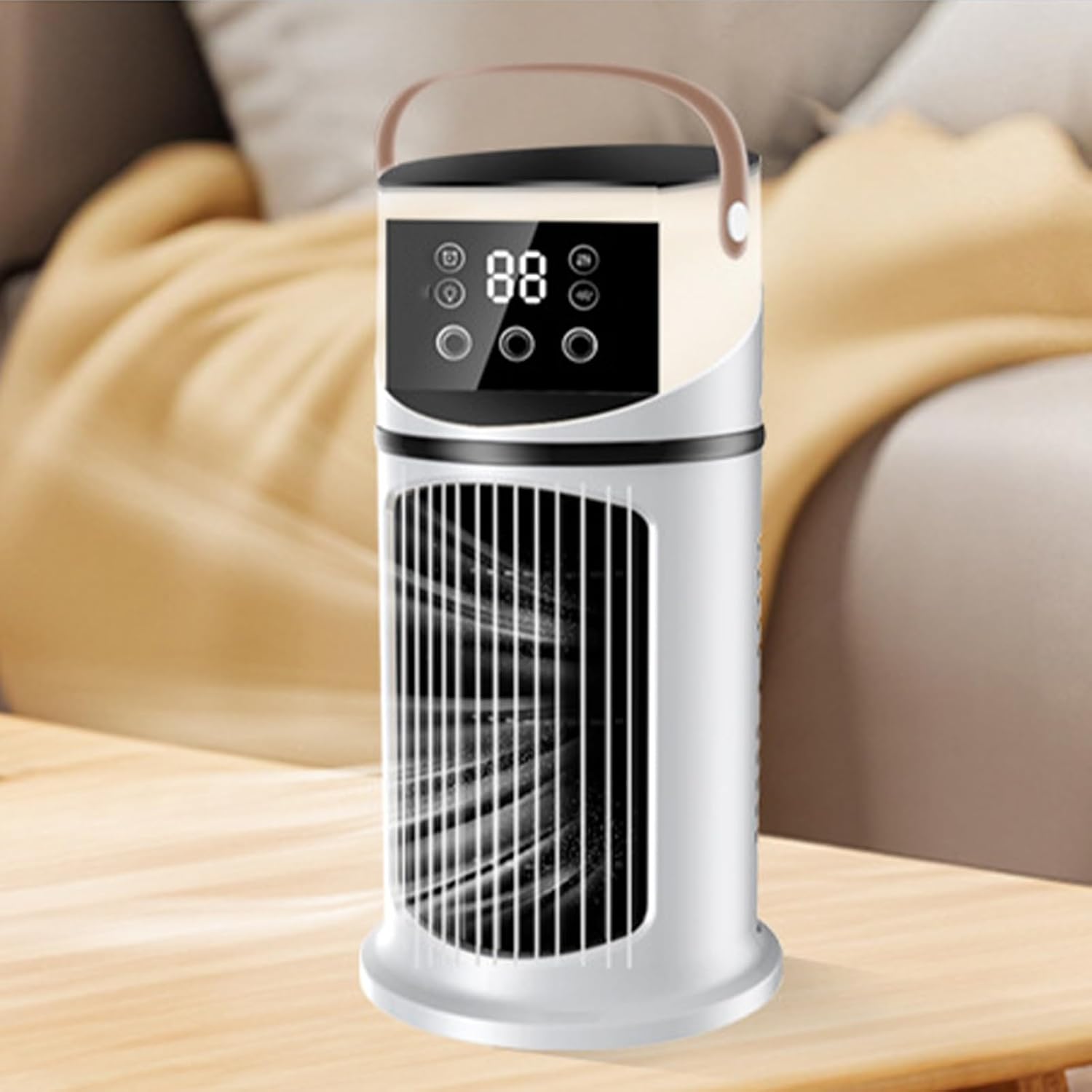 Genérico Climatiseur De Bureau | Ventilateur Climatiseur Pour Refroidir Les Pièces, Machine De Brumisation Réglable 9 Vitesses Avec Lumière LED Pour , Travailler, étudier Et Réunions