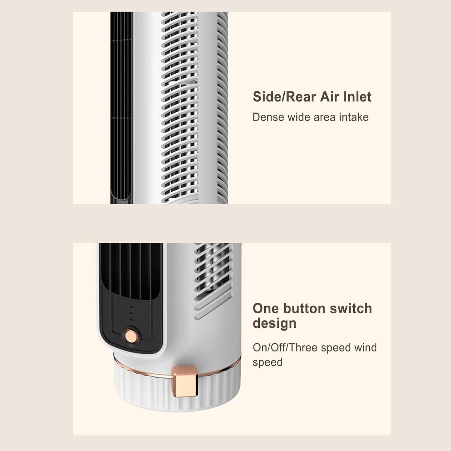  Mini Climatiseur Personnel - Ventilateur De Refroidissement Portable - Alimentation USB AC - 3 Vitesses - Tête Oscillante - Mini Climatiseur Pour Chambre à Coucher Et Voiture