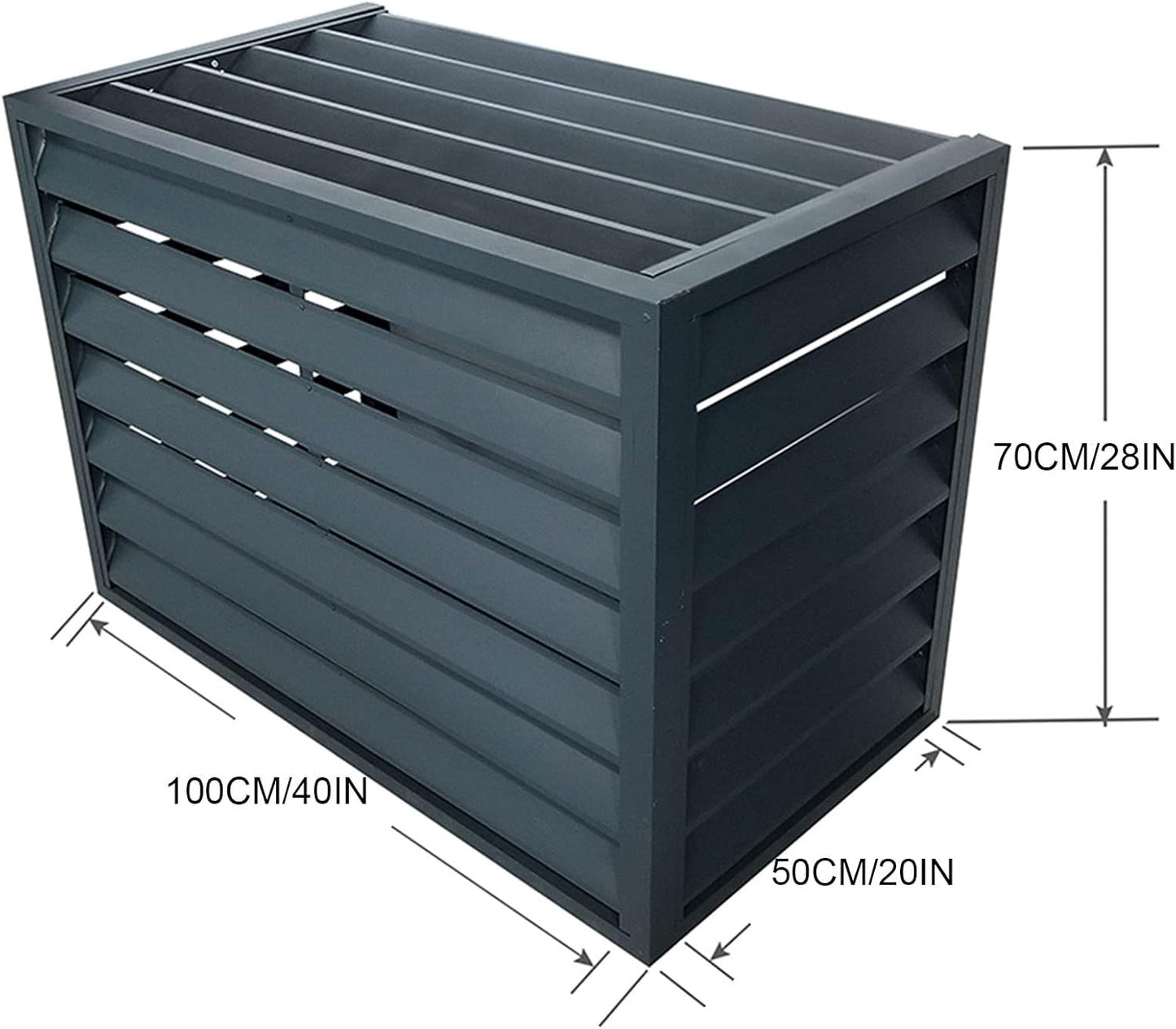 GENERIC Housse De Protection En Aluminium Pour Climatiseur – Protection Contre Le Condensateur – Résistant Aux Intempéries – Matériau Extérieur Pour Utilisation En Intérieur/extérieur