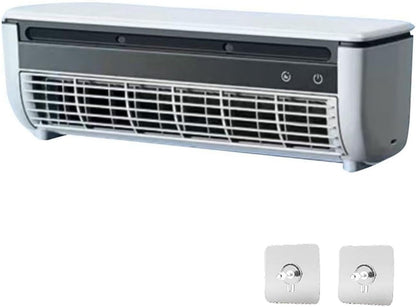  Climatiseur De Charge Sans Fil, Unité De Climatisation Murale Avec Télécommande Et Crochet Adhésif, 3 Vitesses, 6000 MAh USB Charge, Ventilateur De Refroidissement Pour La Cuisine, Dortoir, Bureau Bla
