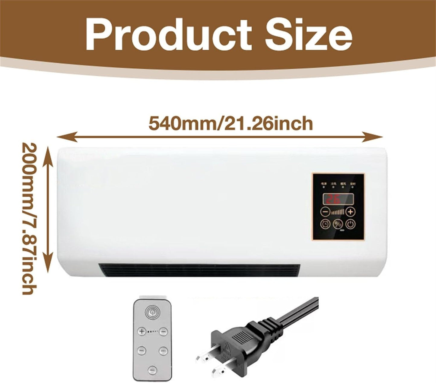  Ventilateur De Refroidissement Mural 2-en-1 Climatiseur Portable, Plug & Play D'économie D'énergie, Refroidisseur D'air Silencieux Pour La Chambre De Bureau à Domicile, Blanc 54x20cm