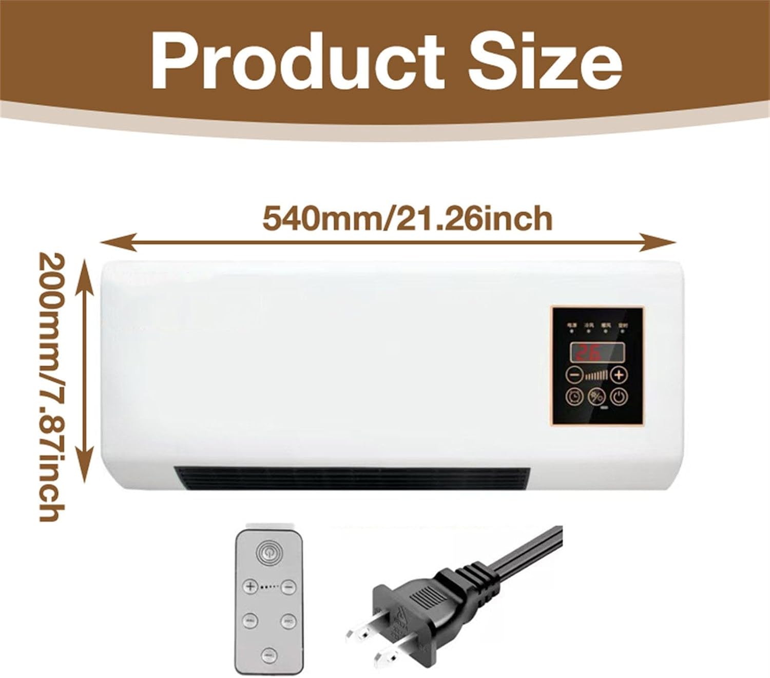  Ventilateur De Refroidissement Mural 2-en-1 Climatiseur Portable, Plug & Play D'économie D'énergie, Refroidisseur D'air Silencieux Pour La Chambre De Bureau à Domicile, Blanc 54x20cm