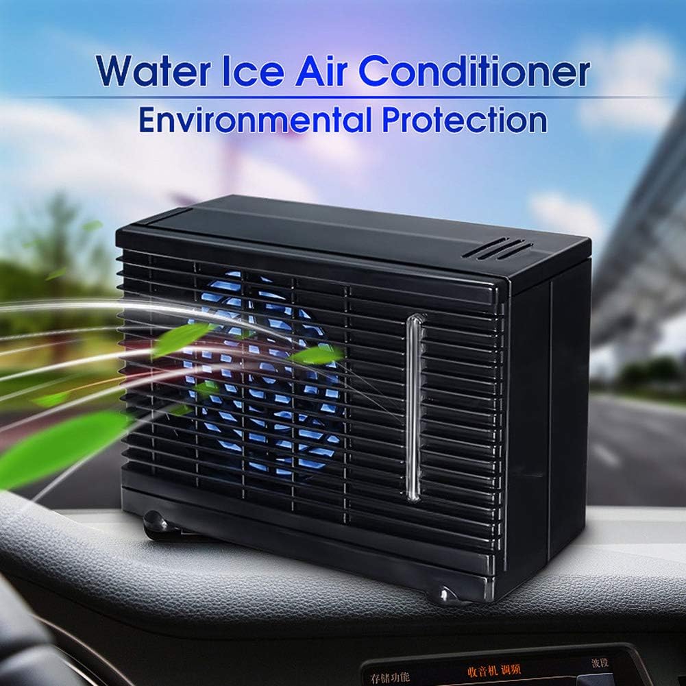  Climatiseur De Pas-air Portable Universal Portable Climating 24V Conditionneur De Refroidissement Eau Ventilateur D'air évaporatif Pour Les Camions Automobiles à La Maison (Noir)