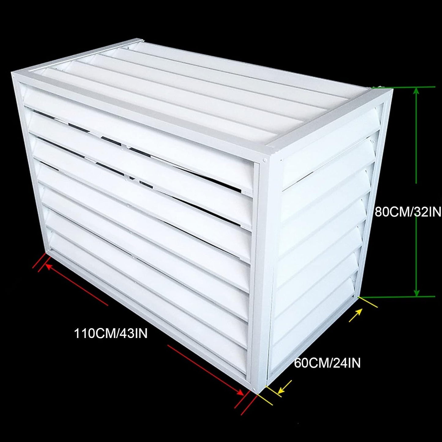 GENERIC Housse De Climatiseur Pour Unités De Fenêtre En Alliage D'aluminium Résistant Aux Intempéries, Utilisation Intérieure Et Extérieure, Anti-cernes, Protection Contre La Pluie, Blanc
