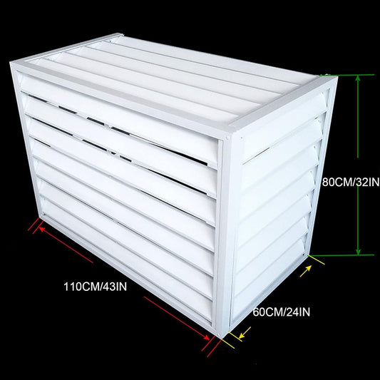  Housse De Climatiseur Extérieur – Protection En Aluminium Pour Pompe à Chaleur – Abri En Métal Pour Unité De Climatisation Extérieure – Protection Contre Les Intempéries – Protection Toutes Saisons