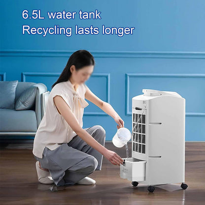 GENERIC Refroidisseur D'air Portable Avec Réservoir De 6,5 L, 4 Roues, Ventilateur à 3 Vitesses, Minuterie 24 H, Télécommande, Pour Bureau/dortoir/chambre