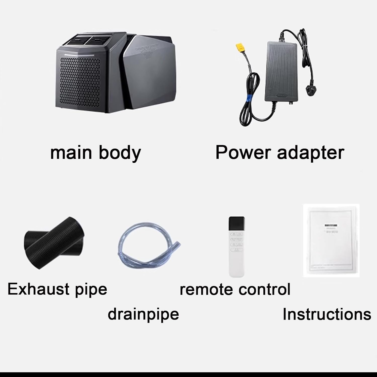 GENERIC Climatiseurs Portables 6100 BTU Pour Une Utilisation Extérieure Et Intérieure Refroidisseur D'air A Structure Divisée A 3 Vitesses Avec Télécommande