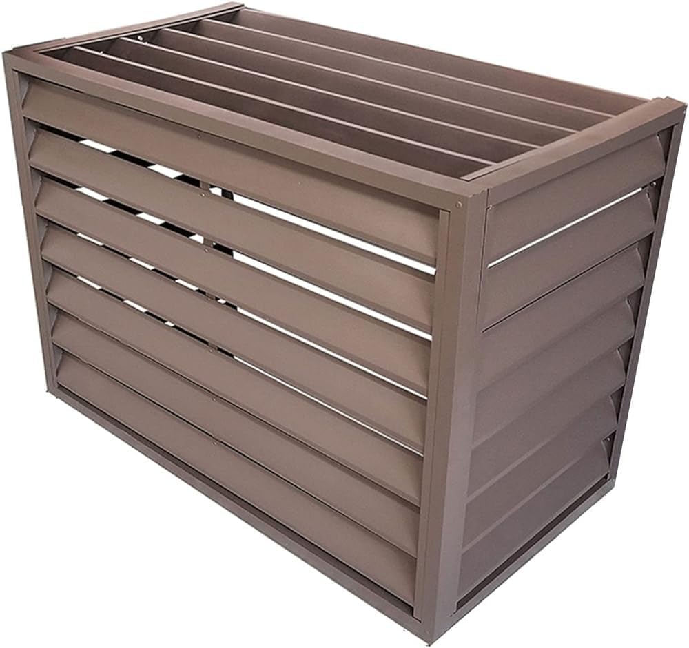 GENERIC Housse Antivol En Alliage D'aluminium Pour Climatiseur Avec Volet Extérieur Ionique Résistant Aux Intempéries Et Bouclier Sécurisé Pour Unités CVC