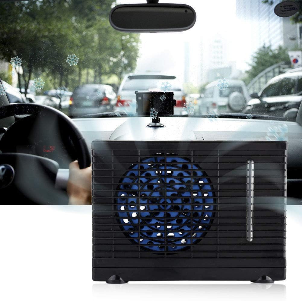  Climatiseur De Pas-air Portable Universal Portable Climating 24V Conditionneur De Refroidissement Eau Ventilateur D'air évaporatif Pour Les Camions Automobiles à La Maison (Noir)