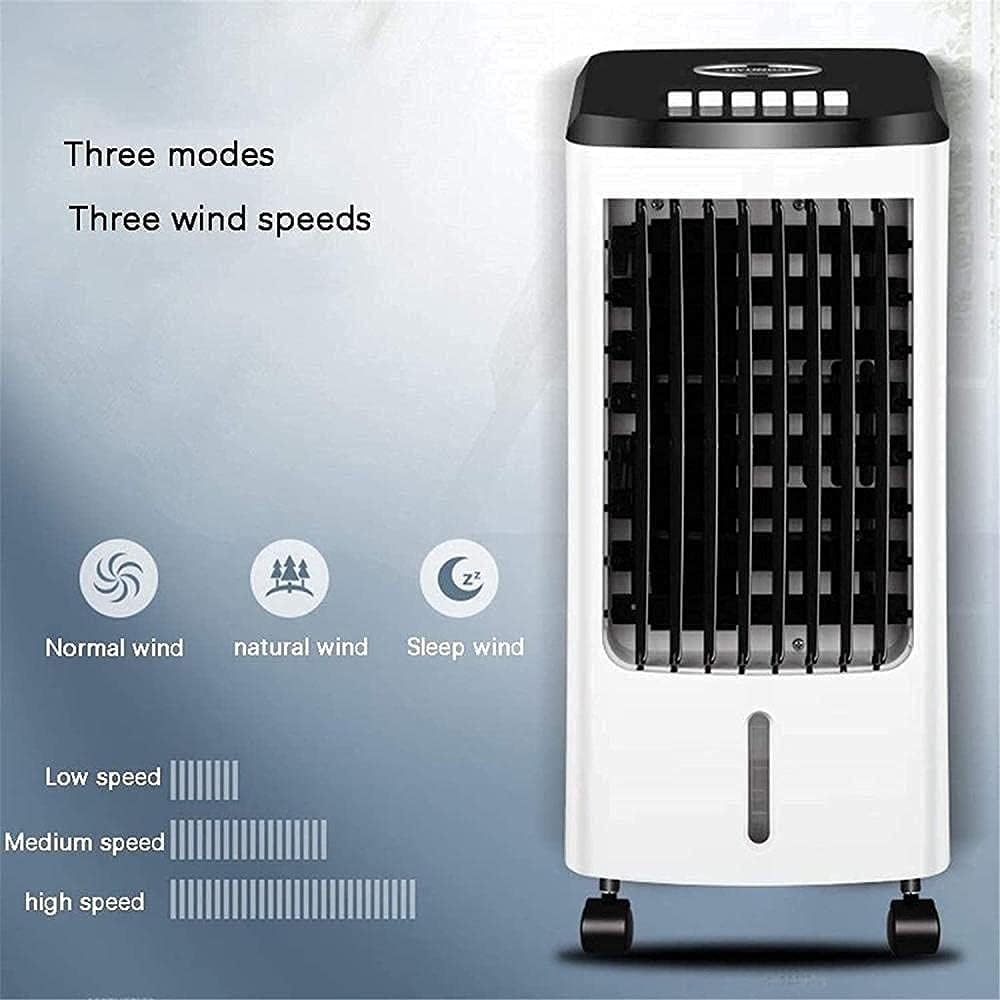 GENERIC Climatiseur Pour La Maison, Refroidisseur D'air Portable Ventilateur De Climatisation Mobile Muet Avec Réservoir D'eau 4L, Ventilateur De Refroidissement Mobile/humidificateur/purificateur D'air Pour