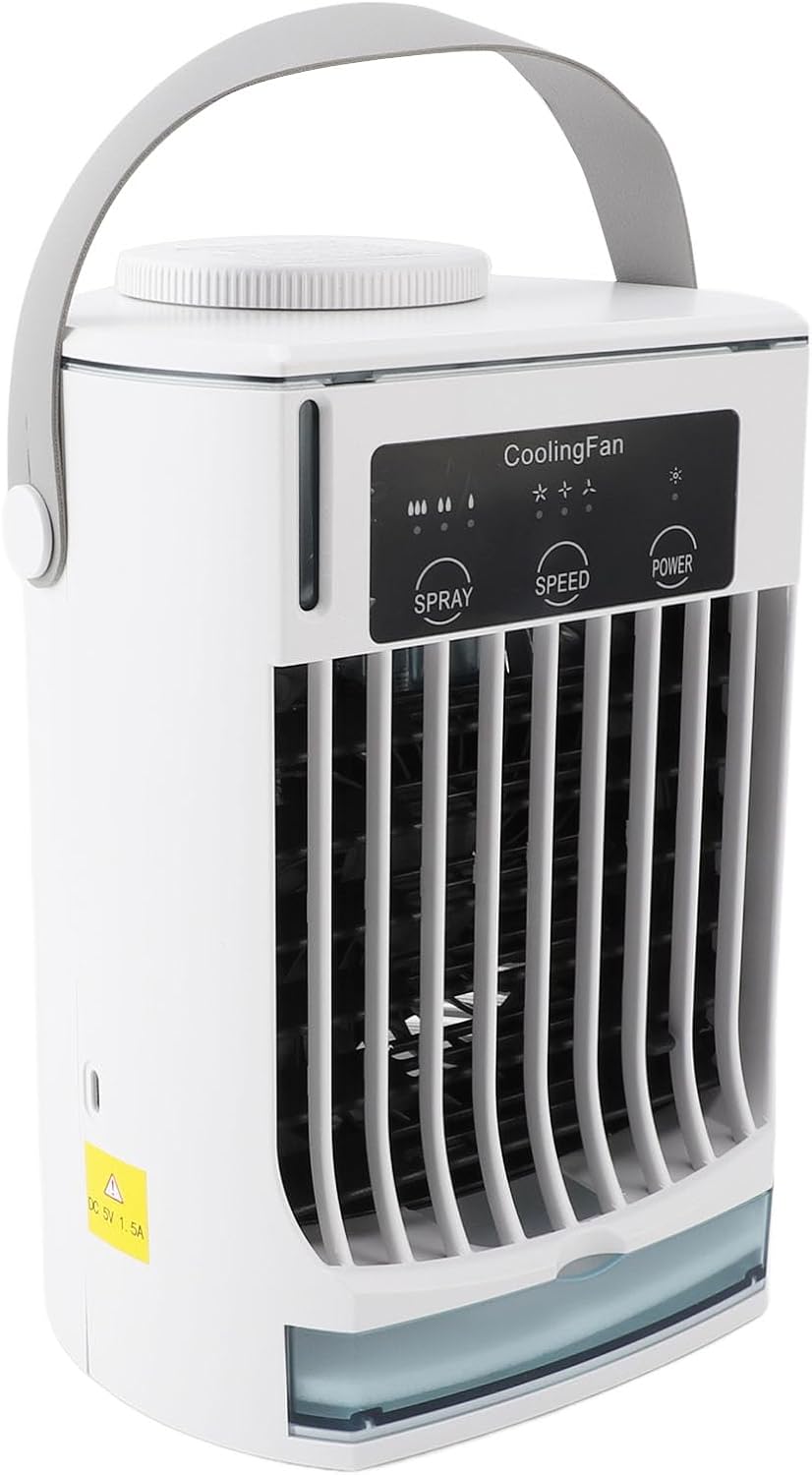  Climatiseur Portable Refroidisseur D'air Par évaporation USB Personnel Vitesses De Vent Réglables Ventilateur De Refroidissement De Bureau Pour La Maison Camping Bureau