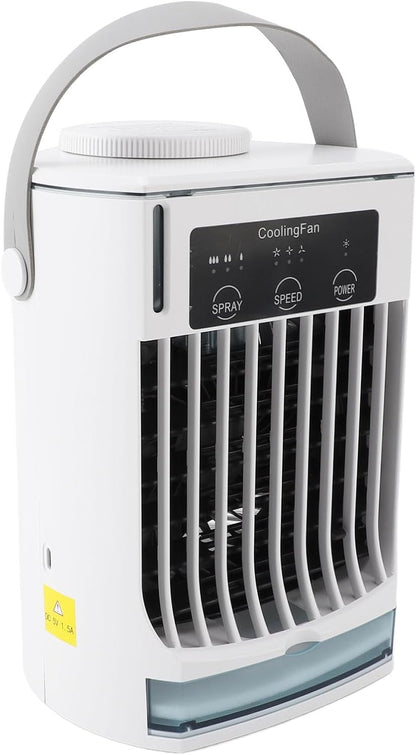  Climatiseur Portable Refroidisseur D'air Par évaporation USB Personnel Vitesses De Vent Réglables Ventilateur De Refroidissement De Bureau Pour La Maison Camping Bureau