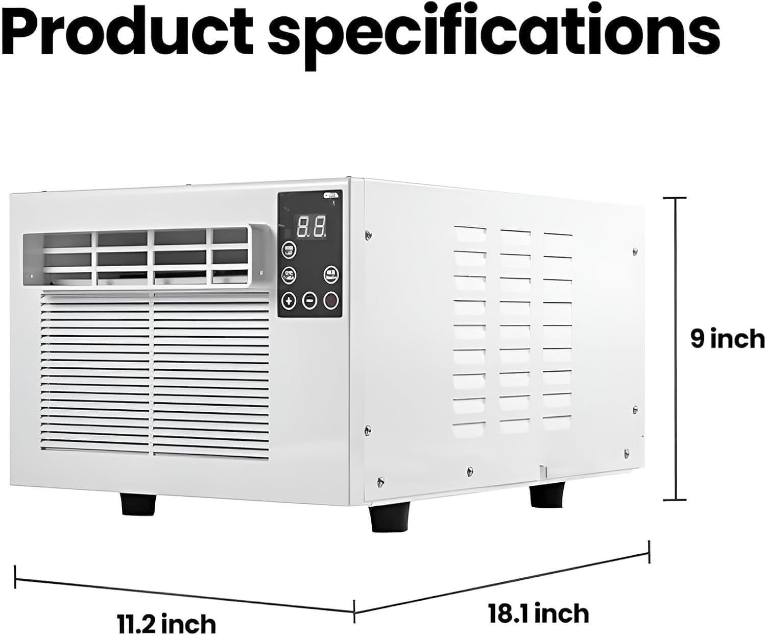  1876 BTU Portable AC Unit, Refroidisseur Personnel Compact Avec Déshumidificateur Pour Chambre à Coucher Chambre à Coucher, Low Power 280W Whisper Utilisation Silencieuse Comprend Un Kit De Fenêtre De