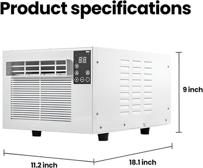  1876 BTU Portable AC Unit, Refroidisseur Personnel Compact Avec Déshumidificateur Pour Chambre à Coucher Chambre à Coucher, Low Power 280W Whisper Utilisation Silencieuse Comprend Un Kit De Fenêtre De
