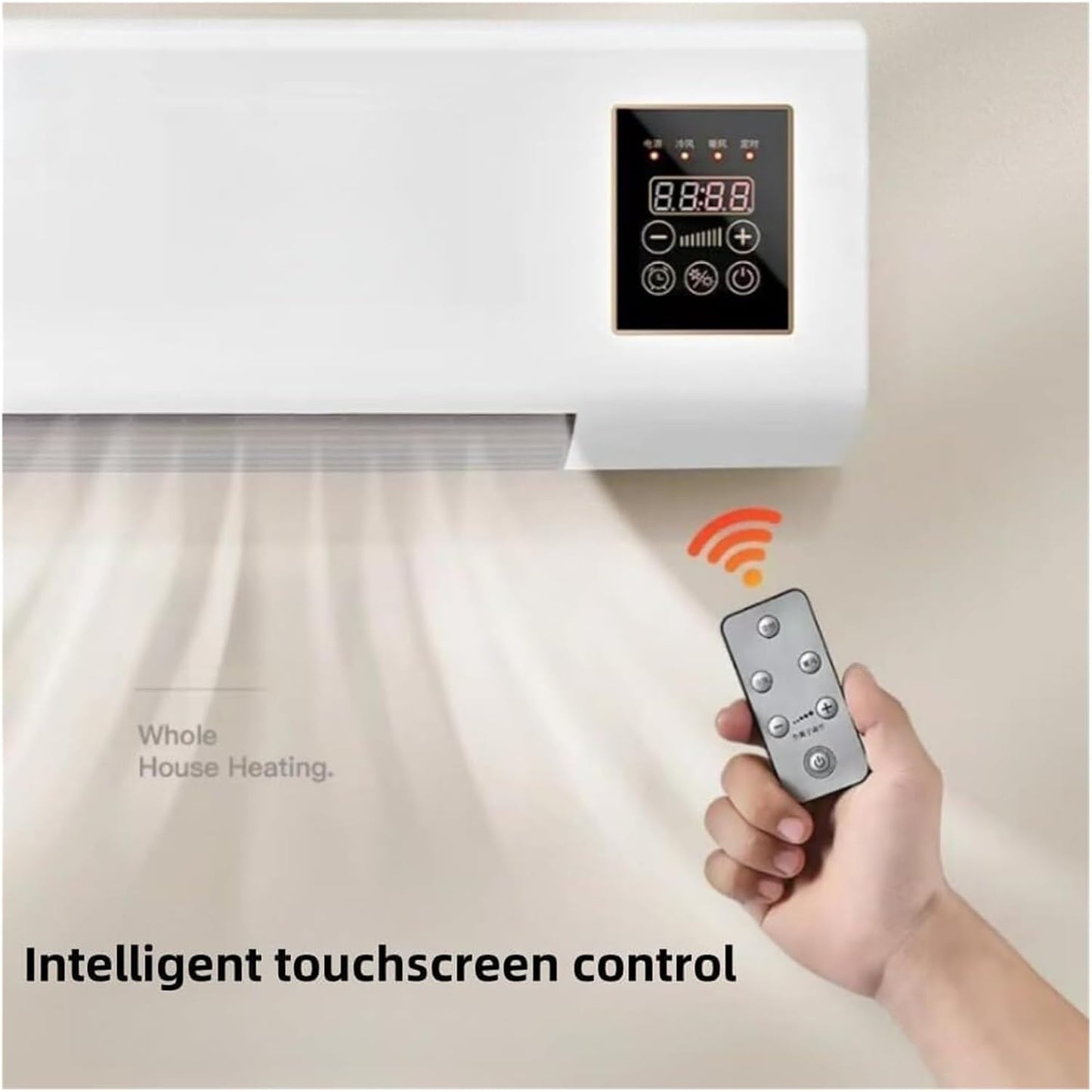  Air Conditionneur Mur 60W, Système De Refroidissement, Fonctionnement Calme Sous 45dB, Avec Télécommande, Conception Compacte Pour Bureau Et Chambre À Coucher